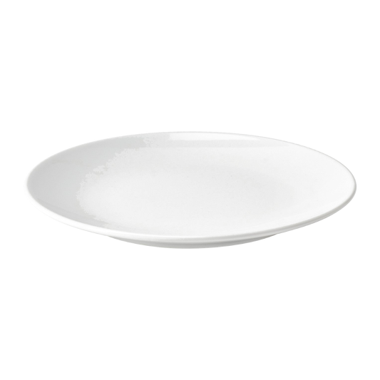 Asjett Ø 20 cm i hvit steintøy