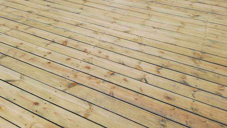 Gulv til partytelt i impregnerte terrassebord, til leie fra Gaulin Utleie